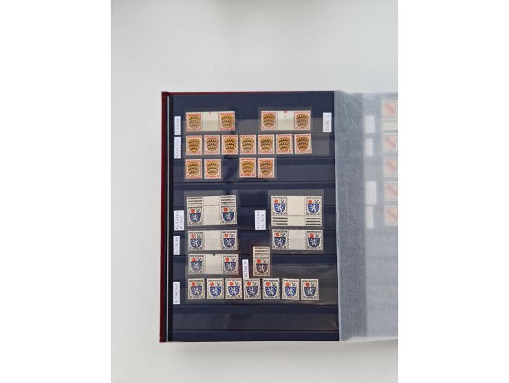 1920/2001, postfrischer, ungebrauchte und gestempelter Bestand in 8 großen Kartons, dabei Sammlungen Bund mit Posthorn, Berli