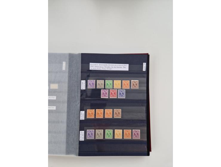 1920/2001, postfrischer, ungebrauchte und gestempelter Bestand in 8 großen Kartons, dabei Sammlungen Bund mit Posthorn, Berli