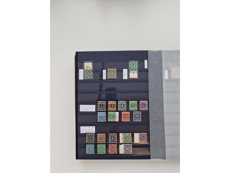 1920/2001, postfrischer, ungebrauchte und gestempelter Bestand in 8 großen Kartons, dabei Sammlungen Bund mit Posthorn, Berli