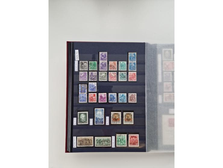 1920/2001, postfrischer, ungebrauchte und gestempelter Bestand in 8 großen Kartons, dabei Sammlungen Bund mit Posthorn, Berli