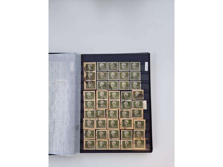 1920/2001, postfrischer, ungebrauchte und gestempelter Bestand in 8 großen Kartons, dabei Sammlungen Bund mit Posthorn, Berli