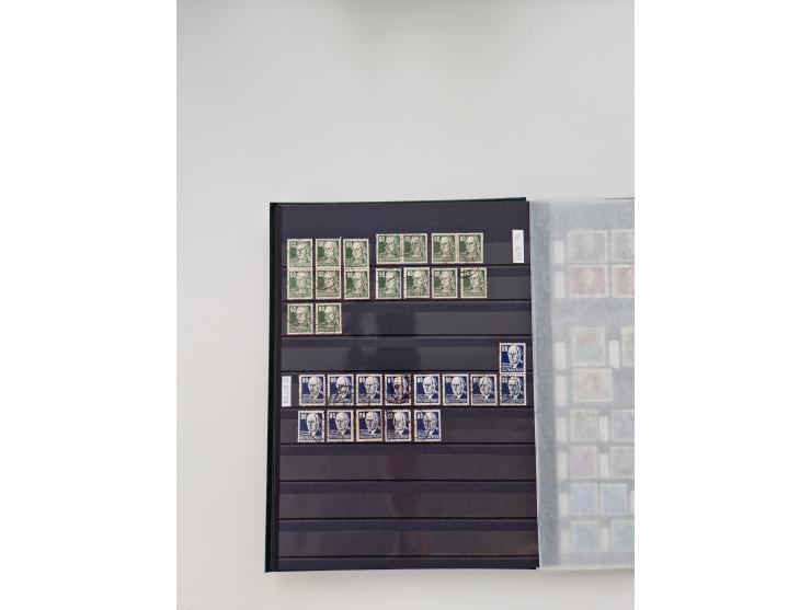 1920/2001, postfrischer, ungebrauchte und gestempelter Bestand in 8 großen Kartons, dabei Sammlungen Bund mit Posthorn, Berli