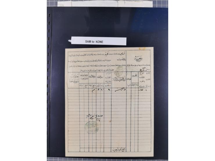 1840/60, „AN CANIB-I POSTA-I SHAM“ &amp; „AN CANIB-I POSTA-I HALEB“, clear arabic negative seals on nine Tatar Post‘&nbsp;pri