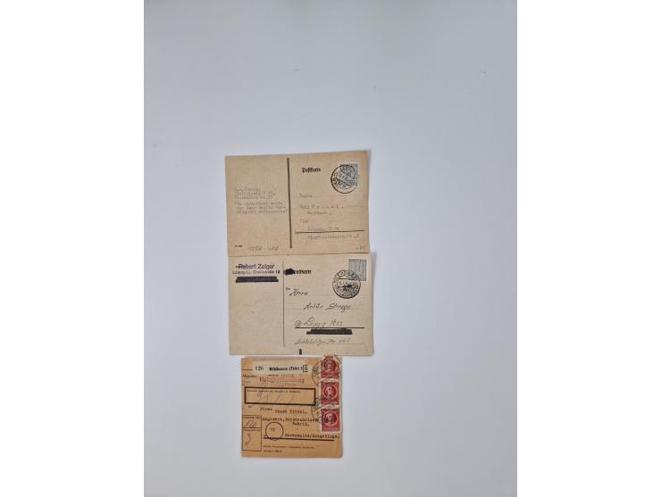 1945/48, geschätzt 500 Briefe, Karten und Ganzsachen mit vielen R-Briefen, Sammlerpost mit Satz- und Buntfrankaturen, Einzel-