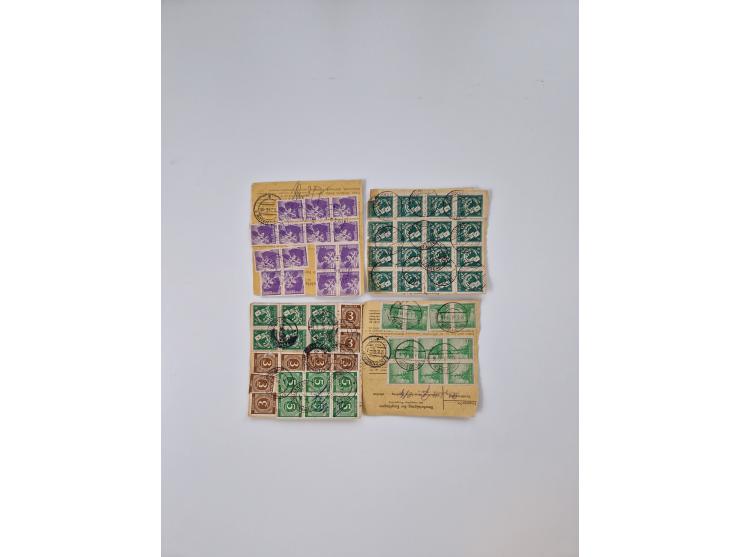 1945/48, geschätzt 500 Briefe, Karten und Ganzsachen mit vielen R-Briefen, Sammlerpost mit Satz- und Buntfrankaturen, Einzel-