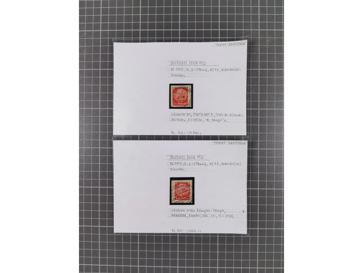 1872/1944, ungebrauchter und meist gestempelter, umfangreicher Sammlungsbestand von Marken und Briefen, jedes Stück mit ausfü