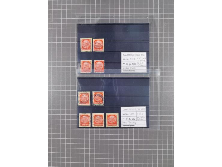 1872/1944, ungebrauchter und meist gestempelter, umfangreicher Sammlungsbestand von Marken und Briefen, jedes Stück mit ausfü