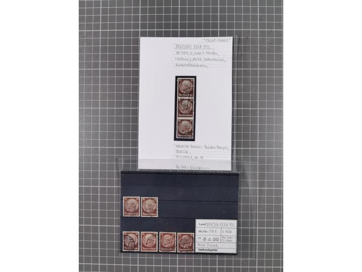 1872/1944, ungebrauchter und meist gestempelter, umfangreicher Sammlungsbestand von Marken und Briefen, jedes Stück mit ausfü