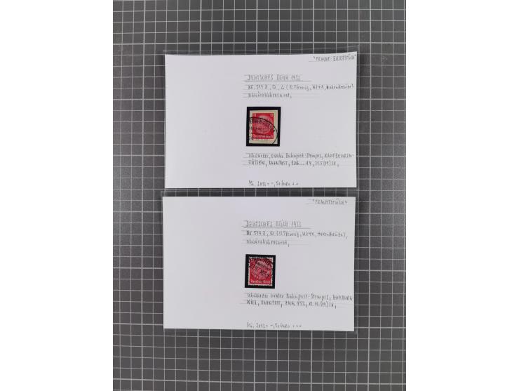 1872/1944, ungebrauchter und meist gestempelter, umfangreicher Sammlungsbestand von Marken und Briefen, jedes Stück mit ausfü