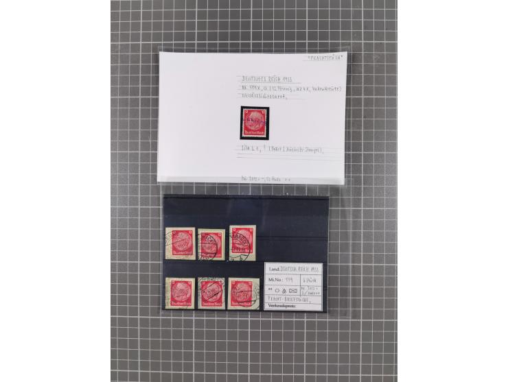 1872/1944, ungebrauchter und meist gestempelter, umfangreicher Sammlungsbestand von Marken und Briefen, jedes Stück mit ausfü