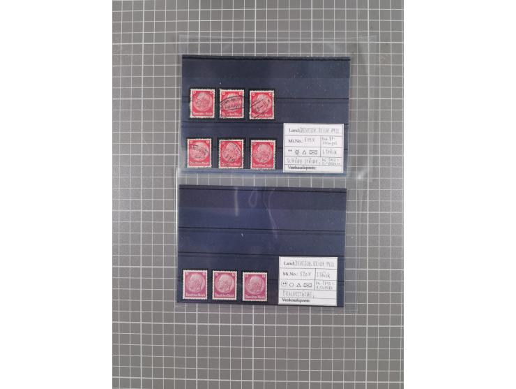 1872/1944, ungebrauchter und meist gestempelter, umfangreicher Sammlungsbestand von Marken und Briefen, jedes Stück mit ausfü