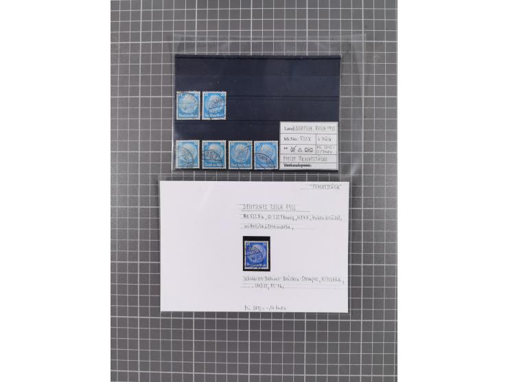 1872/1944, ungebrauchter und meist gestempelter, umfangreicher Sammlungsbestand von Marken und Briefen, jedes Stück mit ausfü