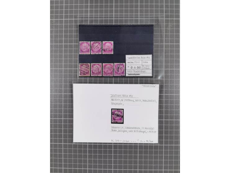1872/1944, ungebrauchter und meist gestempelter, umfangreicher Sammlungsbestand von Marken und Briefen, jedes Stück mit ausfü