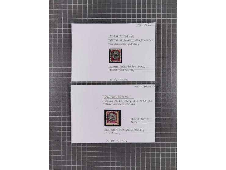 1872/1944, ungebrauchter und meist gestempelter, umfangreicher Sammlungsbestand von Marken und Briefen, jedes Stück mit ausfü