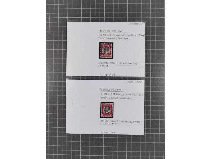 1872/1944, ungebrauchter und meist gestempelter, umfangreicher Sammlungsbestand von Marken und Briefen, jedes Stück mit ausfü