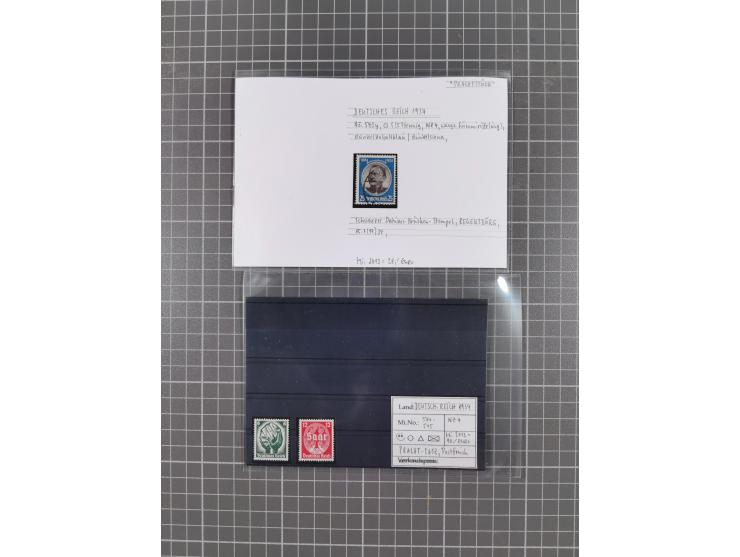 1872/1944, ungebrauchter und meist gestempelter, umfangreicher Sammlungsbestand von Marken und Briefen, jedes Stück mit ausfü