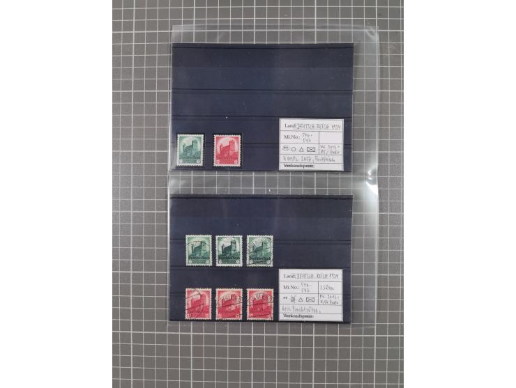 1872/1944, ungebrauchter und meist gestempelter, umfangreicher Sammlungsbestand von Marken und Briefen, jedes Stück mit ausfü