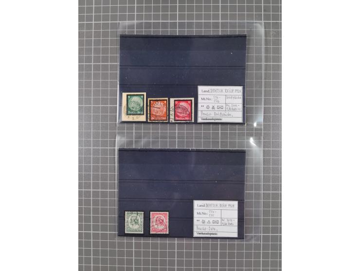 1872/1944, ungebrauchter und meist gestempelter, umfangreicher Sammlungsbestand von Marken und Briefen, jedes Stück mit ausfü