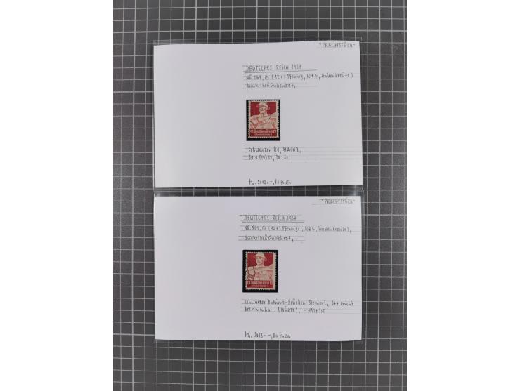 1872/1944, ungebrauchter und meist gestempelter, umfangreicher Sammlungsbestand von Marken und Briefen, jedes Stück mit ausfü