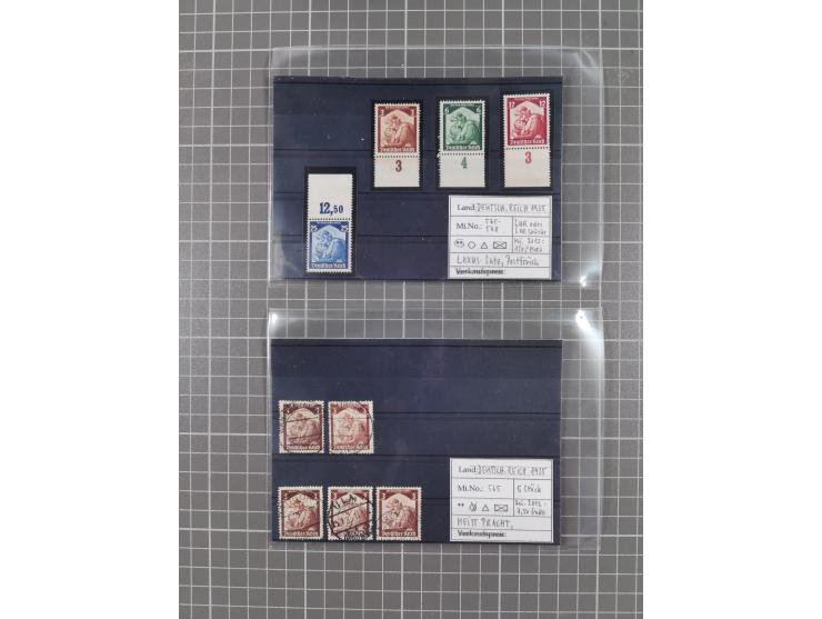 1872/1944, ungebrauchter und meist gestempelter, umfangreicher Sammlungsbestand von Marken und Briefen, jedes Stück mit ausfü