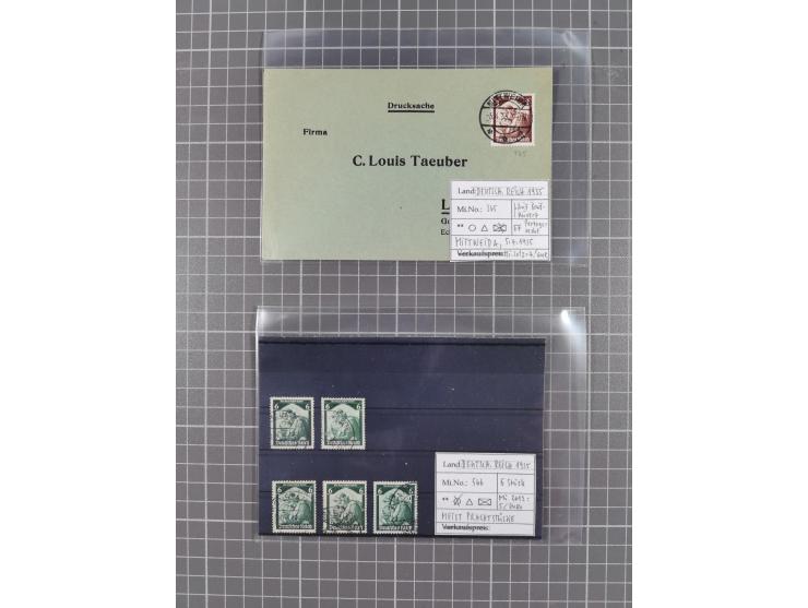 1872/1944, ungebrauchter und meist gestempelter, umfangreicher Sammlungsbestand von Marken und Briefen, jedes Stück mit ausfü