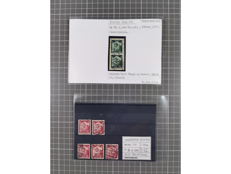 1872/1944, ungebrauchter und meist gestempelter, umfangreicher Sammlungsbestand von Marken und Briefen, jedes Stück mit ausfü
