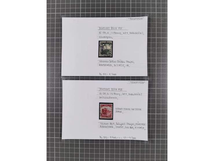 1872/1944, ungebrauchter und meist gestempelter, umfangreicher Sammlungsbestand von Marken und Briefen, jedes Stück mit ausfü