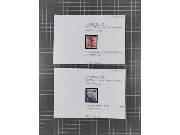 1872/1944, ungebrauchter und meist gestempelter, umfangreicher Sammlungsbestand von Marken und Briefen, jedes Stück mit ausfü