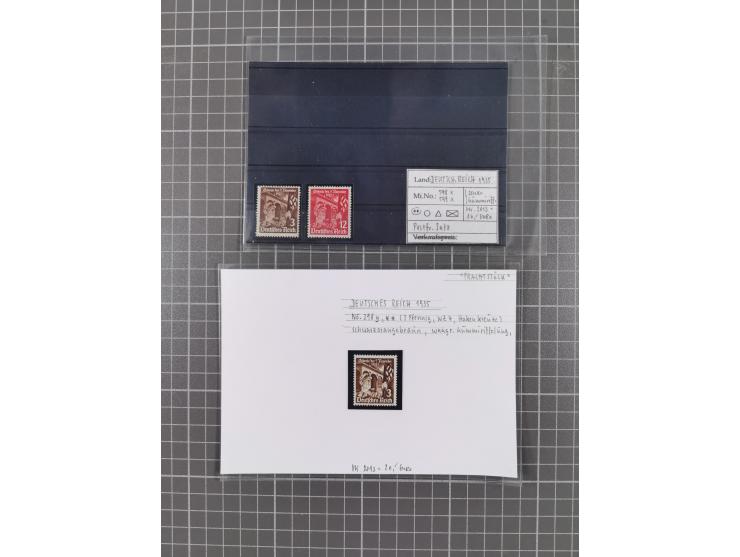 1872/1944, ungebrauchter und meist gestempelter, umfangreicher Sammlungsbestand von Marken und Briefen, jedes Stück mit ausfü