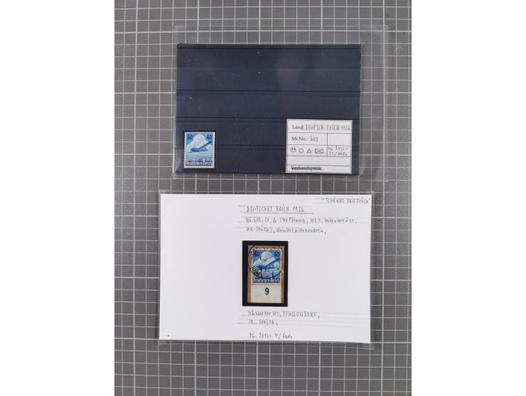 1872/1944, ungebrauchter und meist gestempelter, umfangreicher Sammlungsbestand von Marken und Briefen, jedes Stück mit ausfü