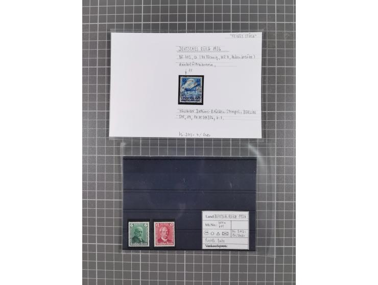 1872/1944, ungebrauchter und meist gestempelter, umfangreicher Sammlungsbestand von Marken und Briefen, jedes Stück mit ausfü