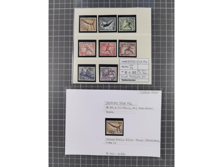 1872/1944, ungebrauchter und meist gestempelter, umfangreicher Sammlungsbestand von Marken und Briefen, jedes Stück mit ausfü