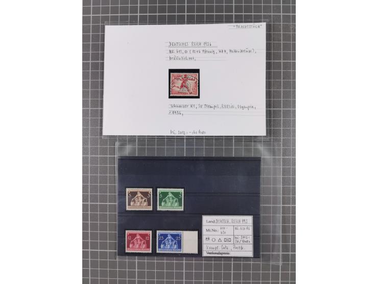 1872/1944, ungebrauchter und meist gestempelter, umfangreicher Sammlungsbestand von Marken und Briefen, jedes Stück mit ausfü