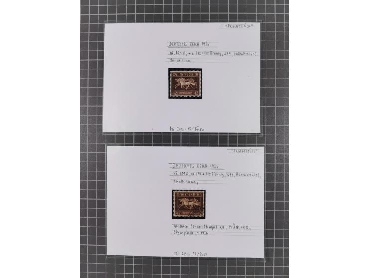 1872/1944, ungebrauchter und meist gestempelter, umfangreicher Sammlungsbestand von Marken und Briefen, jedes Stück mit ausfü