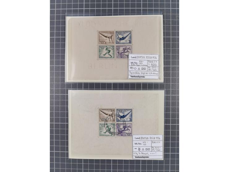 1872/1944, ungebrauchter und meist gestempelter, umfangreicher Sammlungsbestand von Marken und Briefen, jedes Stück mit ausfü