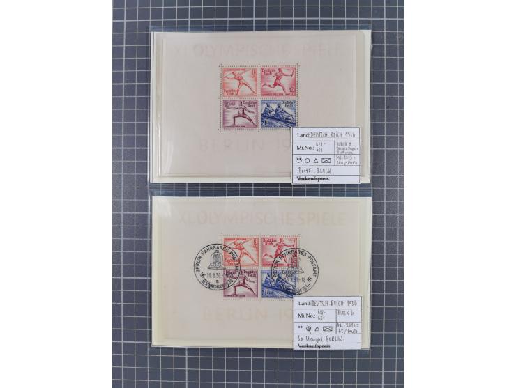 1872/1944, ungebrauchter und meist gestempelter, umfangreicher Sammlungsbestand von Marken und Briefen, jedes Stück mit ausfü