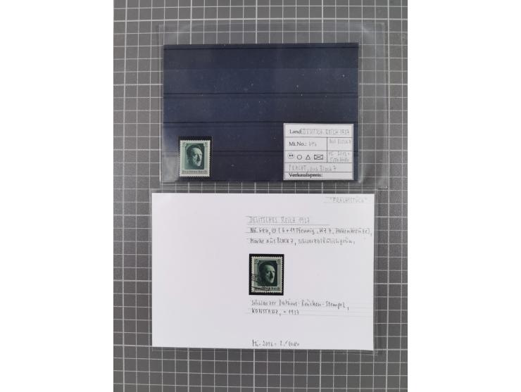 1872/1944, ungebrauchter und meist gestempelter, umfangreicher Sammlungsbestand von Marken und Briefen, jedes Stück mit ausfü