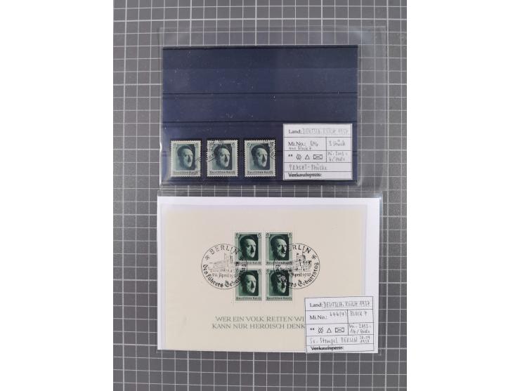 1872/1944, ungebrauchter und meist gestempelter, umfangreicher Sammlungsbestand von Marken und Briefen, jedes Stück mit ausfü