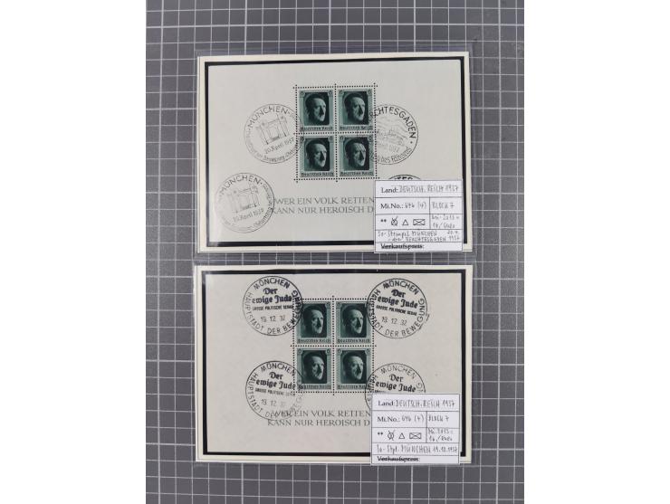 1872/1944, ungebrauchter und meist gestempelter, umfangreicher Sammlungsbestand von Marken und Briefen, jedes Stück mit ausfü