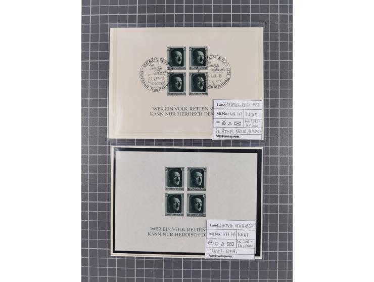 1872/1944, ungebrauchter und meist gestempelter, umfangreicher Sammlungsbestand von Marken und Briefen, jedes Stück mit ausfü