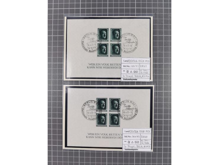 1872/1944, ungebrauchter und meist gestempelter, umfangreicher Sammlungsbestand von Marken und Briefen, jedes Stück mit ausfü