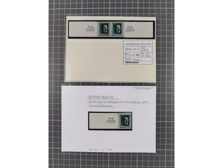 1872/1944, ungebrauchter und meist gestempelter, umfangreicher Sammlungsbestand von Marken und Briefen, jedes Stück mit ausfü