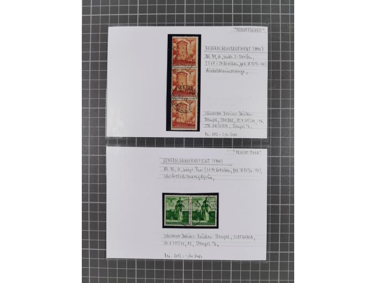 1872/1944, ungebrauchter und meist gestempelter, umfangreicher Sammlungsbestand von Marken und Briefen, jedes Stück mit ausfü