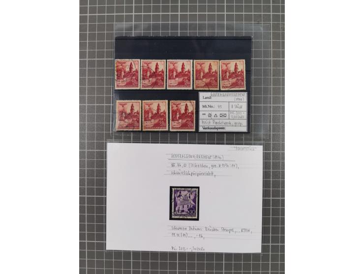 1872/1944, ungebrauchter und meist gestempelter, umfangreicher Sammlungsbestand von Marken und Briefen, jedes Stück mit ausfü