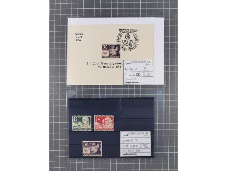 1872/1944, ungebrauchter und meist gestempelter, umfangreicher Sammlungsbestand von Marken und Briefen, jedes Stück mit ausfü