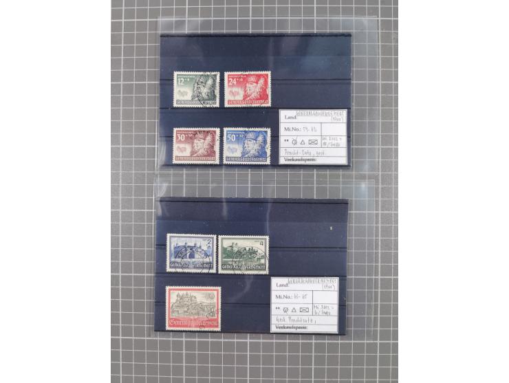 1872/1944, ungebrauchter und meist gestempelter, umfangreicher Sammlungsbestand von Marken und Briefen, jedes Stück mit ausfü