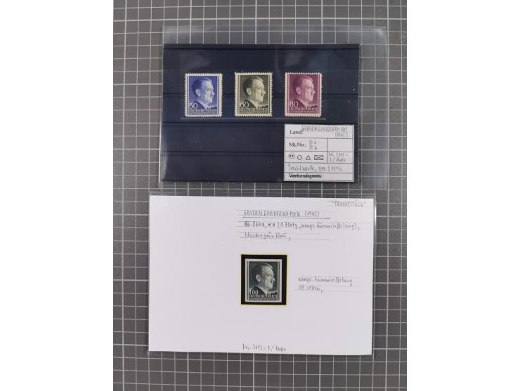 1872/1944, ungebrauchter und meist gestempelter, umfangreicher Sammlungsbestand von Marken und Briefen, jedes Stück mit ausfü
