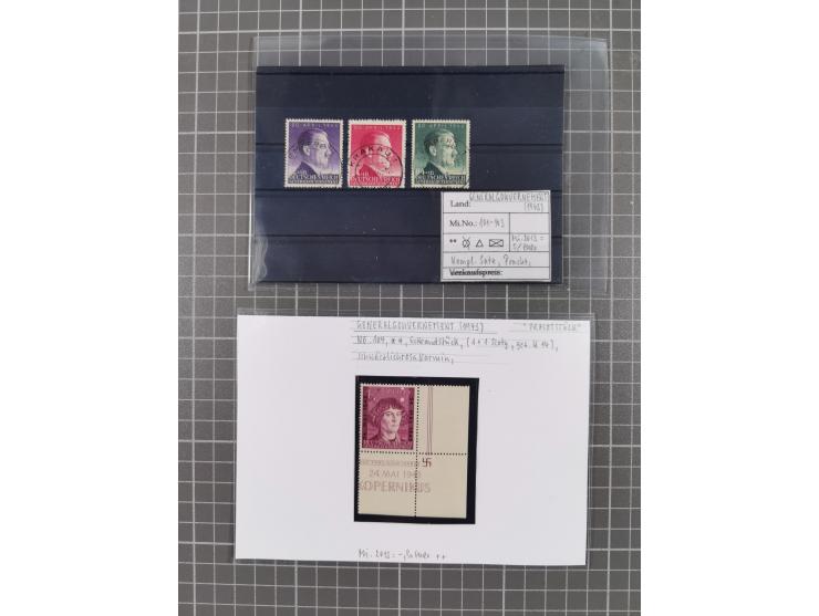 1872/1944, ungebrauchter und meist gestempelter, umfangreicher Sammlungsbestand von Marken und Briefen, jedes Stück mit ausfü