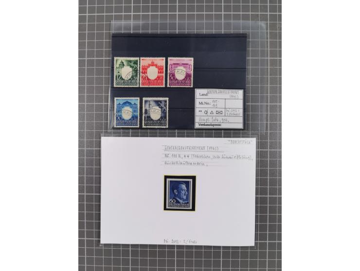 1872/1944, ungebrauchter und meist gestempelter, umfangreicher Sammlungsbestand von Marken und Briefen, jedes Stück mit ausfü