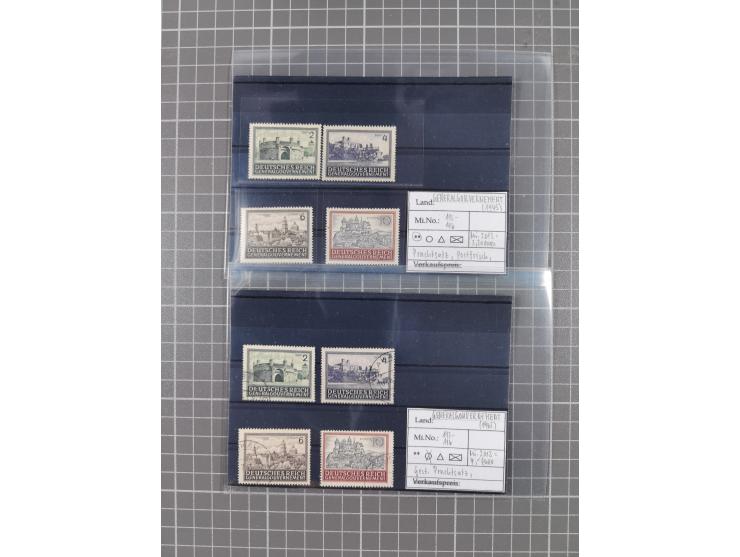 1872/1944, ungebrauchter und meist gestempelter, umfangreicher Sammlungsbestand von Marken und Briefen, jedes Stück mit ausfü